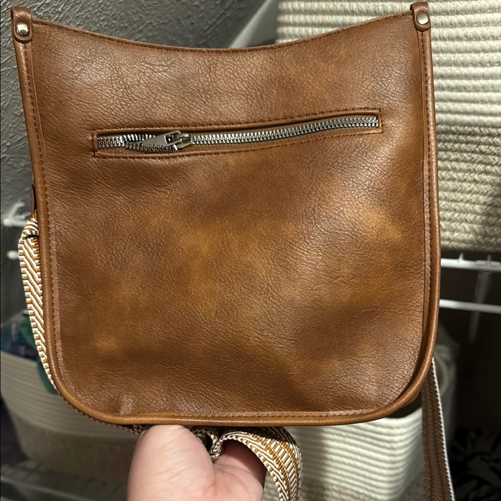 Brown Leather Crossbody Bag